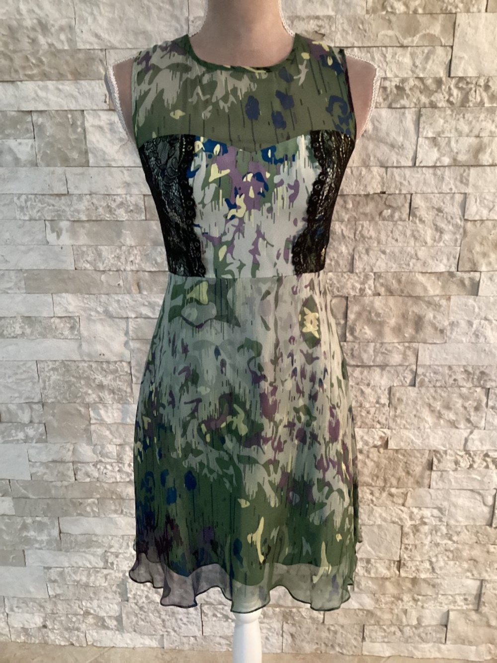 Vessel by Timo Multicolor Silk Print Dress
